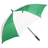  ABCCANOPY Paraguas Plegable de Viaje para Golf con Apertura automática, protección UV Verde y Blanco. Estándar