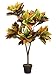 Silk Tree Warehouse Company Inc One 4 Foot UV Rated Outdoor Artificial Croton Tree Potted Plant