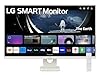 LG 32U721SA Monitor Smart 32" 4K, HDR, webOS con app di streaming, Wi-Fi, Bluetooth, AirPlay, Screen Share, Browser Internet, Speaker Stereo 10W, USB-C (65W), HDMI, Hub USB, Telecomando, Bianco