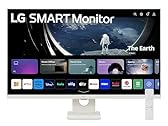 LG 32U721SA Monitor Smart 32" 4K, HDR, webOS con app di streaming, Wi-Fi, Bluetooth, AirPlay, Screen Share, Browser Internet, Speaker Stereo 10W, USB-C (65W), HDMI, Hub USB, Telecomando, Bianco