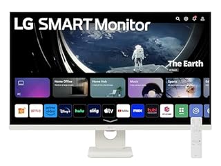 LG 32U721SA Monitor Smart 32" 4K, HDR, webOS con app di streaming, Wi-Fi, Bluetooth, AirPlay, Screen Share, Browser Internet, Speaker Stereo 10W, USB-C (65W), HDMI, Hub USB, Telecomando, Bianco