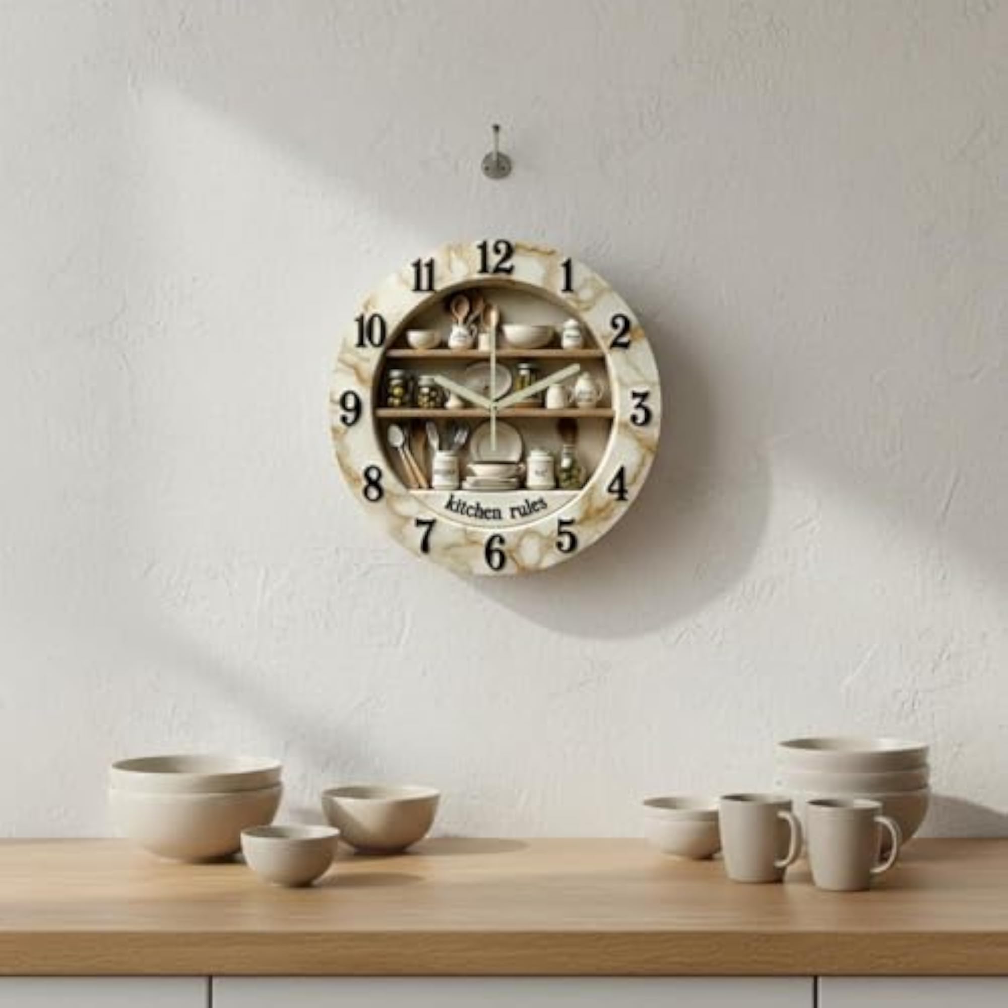 Kitchen Spice Wall Clock Nordic Design Spice Kitchen Clock