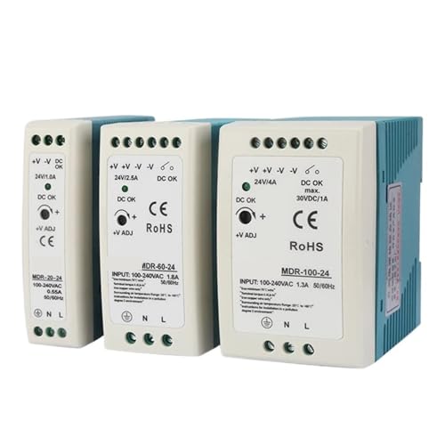Fuente de alimentación DIN Rail MDR-60-12 de 60W y 12V DC ajustable