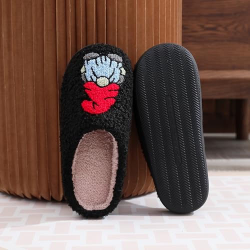Image of LNERIP Slippers Winter Womens Mens Fluffy Plush Slippers Animals Cute Cartoon House Slippers Cuddly Warm Shoes Indoor Outdoor Girls Women
