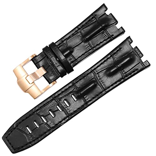 Bracelet 28mm sangle de montée crocodile pour vos soirées en Royal Oak Offshore 15703