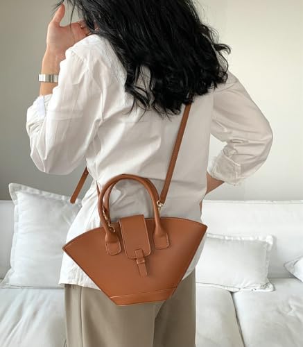 Image of Tote Bag Purse for Women Faux Leather Hobo Bag Small Top Handle Handbag Vintage Shoulder Bag Crossbody Bag