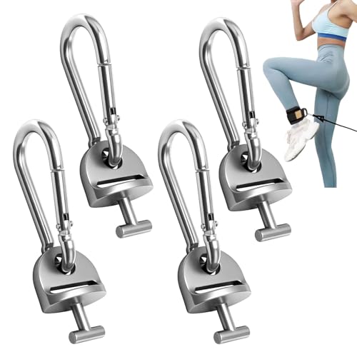 AMTHKNO 4 Pair T Lock Adapter W/Snap Hooks for Tonal Accessories, Tonal Accessory Shelf and Tonal Gym Shelf & Cable Machine Accessories (Only T Lock Adapter W/Snap Hooks)