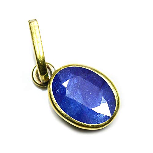 Saphir bleu naturel bague ovale plaqué or pour vos soirées chic