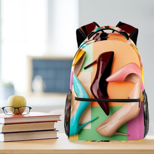 Sac à dos imprimé talons hauts colorés au style unique - 5