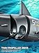 Piegricdiat New remote-controlled simulation shark waterproof protection diving toy 1:18 suitable for swimming pools, bathtubs, great water toys RC boats suitable for boys and girls as gifts., Grey