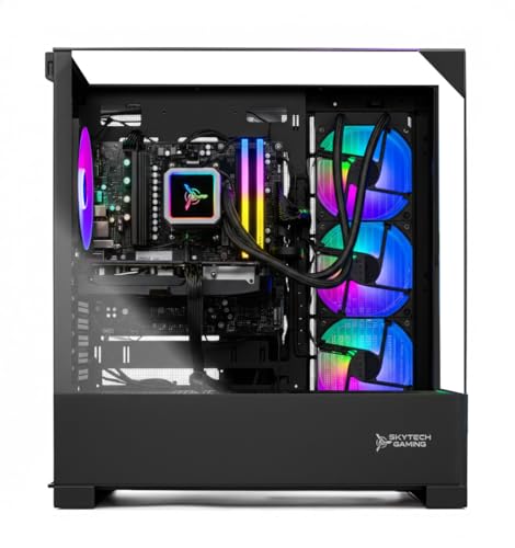 Image of Skytech Gaming Shadow 5 Gaming PC, Intel Ultra 7 270K 5.4GHz, NVIDIA RTX 5070 12GB VRAM, 1TB NVMe SSD, 32GB DDR5 RAM 5200, 750W Gold PSU, 360 ARGB AIO, WI-FI 6, Windows 11, Desktop