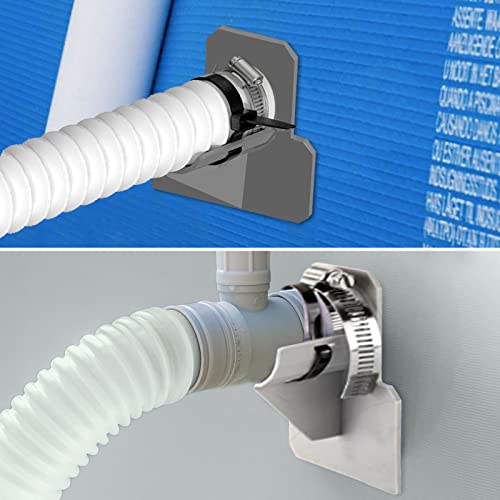2Pcs Swimming Pool Pipe Holders,Above Ground Pool Accessories,Pool Accessories,Pool Hoses For Above Ground Pools,Designed To Fit On Intex Pools,Preventing Pipes Sagging Accessory(Grey) #TOP4