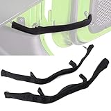Aochuang Heavy Duty Door Limiting Strap for Jeep Wrangler JK JKU JL Gladiator JT 2007-2020, Adjustable Check Strap with Wire Harness Protection - 2 Pairs Black