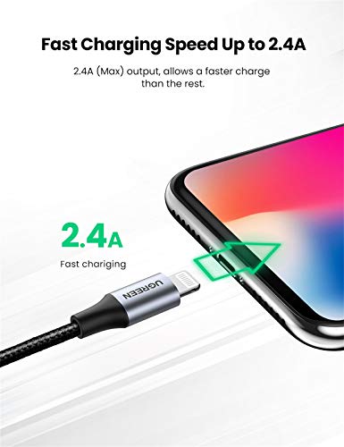 UGREEN Cabo Lightning para USB 2.4A US199, 2 m (preto)