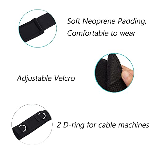 2Pcs Fitness Thigh Straps Soft Neoprene Padded Fitness Leg Exercise Attachment Adjustable Thigh Resistance Belt For Machines Gym Workout Speed Exercise Taekwondo Football Running #TOP19