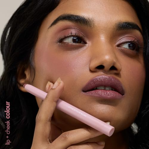 Image of Ruby's Organics OneStick Lipstick for Women- Blurr, Lip and Cheek Colour Crayon, Matte Finish, Lip Makeup- Enriched with Antioxidants and Vitamins, Chemical Free- Rosewood