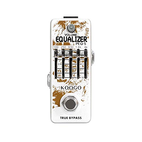 Koogo 5-Band EQ Guitar Pedal Parametric Equalizer Frequency Compensator Guitar Effects Pedals ±18dB