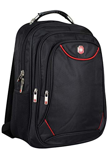 Mochila Executiva, Swissland, Unissex, Preto/Vermelho