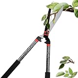 Garden Hedge Shears, Lightweight 29 Inch Steel Manual Hedge Clippers for Trimming Borders, Boxwood, and Tall Bushes, Ergonomic Handle with 10' Rust and Stick Proof Sharp Blade with Limb Notch