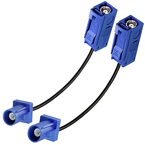 TUOLNK2本6インチ延長ケーブル FakraC オスからFakraC メスオートラジオアンテナケーブル RG174 GPS アンテナ延長同軸 ケーブルカーラジオ/リモートコントロール用