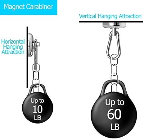 Amazon Co Jp Aitsite マグネットフック カラビナ付磁石 フック取外可能 超強力 垂直耐荷重27kg 直径32ｍｍ ２枚入 金属製シルバー キッチン オフィス 業務 浴室 室外 壁掛け用 Snl32 2pcs Diy 工具 ガーデン