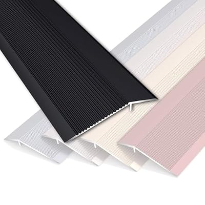 36" Floor Transition Strip, Aluminum Threshold Transition Strip, Carpet Edge Trim Strip, Threshold Ramp Cover Strip for Doorway(Black)