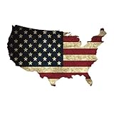 Wandtattoo USA Flagge Old, Modern 6 Größen Aufkleber Sticker Deko Amerika Folie (30 cm Länge 18 cm höhe, Old)