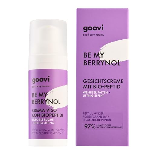 GOOVI Be My Berrynol Face Cream - Anti-Aging Gesichtscreme mit Biopeptiden - straffende Gesichtspflege mit Hyaluronsäure - 50ml