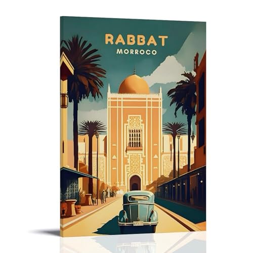 Affiche Rabat Maroc vintage pour décorer votre salon ou chambre en 40x60cm