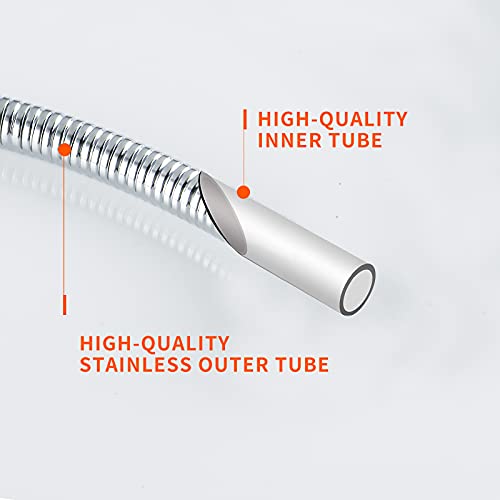 Pawee Rv Shower Head Hose Extra Long, Flexible Extension Shower Hose For Bathtub Faucet With Brass Insert And Nut Retractable 59-71 Inches Chrome #TOP25