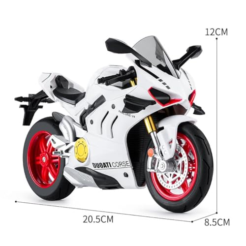 Image of PLUSPOINT Diecast Motorcycle Toy Bike 1:10 Scale Model Vehicles Alloy Simulation Super Bike Also for Car Dashboard Adult Alloy Motorbike Toy Simulation Model Vehicle Toy Street Machine Kids Gift