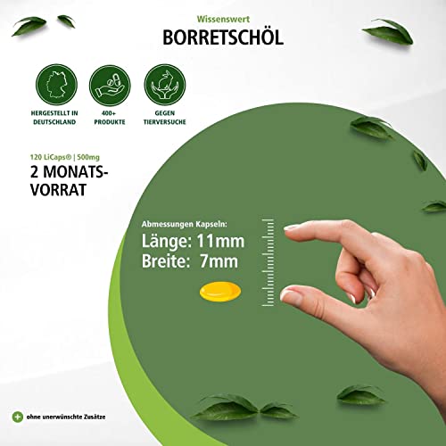 Borretschöl-Kapseln 500mg von Fairvital – 120 Stück