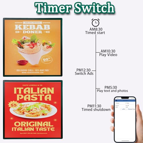 Image of P6 Programmable 40x40 Inch Commercial LED Display with WiFi Control, HD Multimedia Support for Retail Stores, Hospitality & Commercial Spaces, 160x160 Resolution