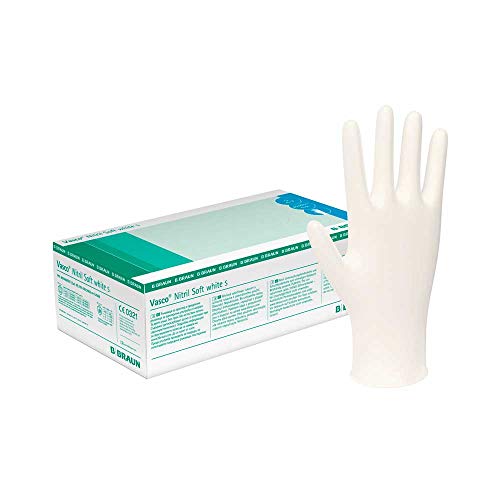 B.Braun Vasco Nitril Soft white Untersuchungshandschuh Nitrilhandschuhe Einmalhandschuhe, pf, L, 200St
