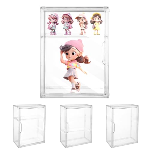 Vitrina Expositora Acrílico - Vitrina Expositora para Colecciones - Vitrina para Perfumes - Vitrinas de Pared 36x27x14cm Apilable con Cierre Magnético para Juguetes y Decoración