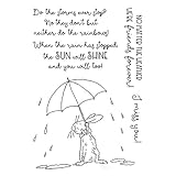 Rabbits Umbrella Metal Cutting Dies and Stamps Sets for Card Making When The Rain Has Stopped The...