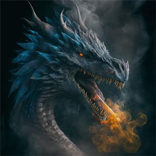 Peinture diamant kit complet dragon 5D strass point de croix cristal 90x90