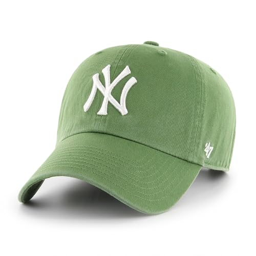 Casquette NY Yankees verte ajustable '47 Brand Clean UP coton pour look streetwear