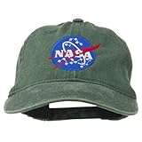e4Hats.com NASA Insignia Embroidered Pigment Dyed Cap - Green OSFM