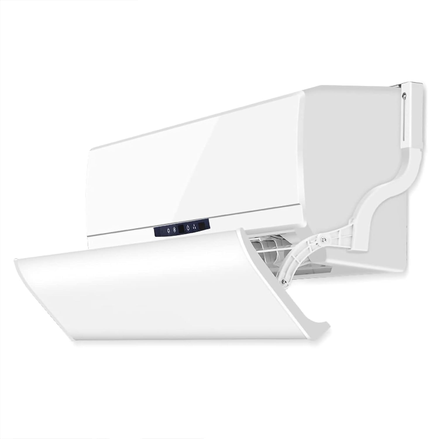 Pty エアコン風よけカバー ホワイトエアコンの偏向器 ホームベッドルームのオフィスのための調節可能な風のバッフル 大人のための壁に取り付けられたシュラウド 妊娠中 Size White アイテム勢ぞろい 高齢者 Color 92cm