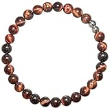 Naturosphère   Bijoux naturels C13   Bracelet en oeil de boeuf ou taureau   Perles rondes 6 mm