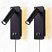 LED wall lamp and reading light two-in-one multifunctional wall sconces. LED Wall Lamp Plug in for Bedroom Bedside Wall Sconces Set of Two Black Reading Light 3W+6W Night Light 3000K(BLACK)