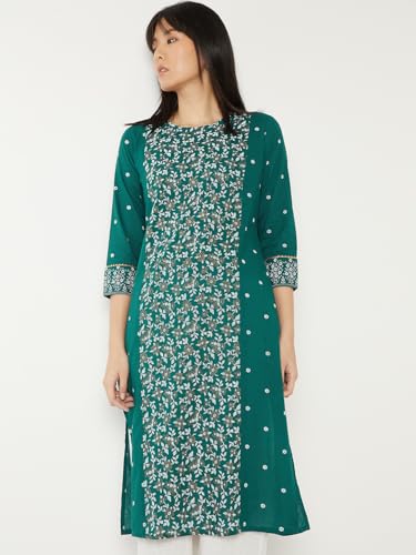 Image of Max Women's Cotton Regular Fit Casual Kurta