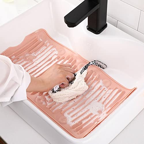 Silica Gel Washboard Household Bathroom Foldable Rubbing Board Suction Cup Anti-Skid Rub Board Laundry (Yellow) #TOP4