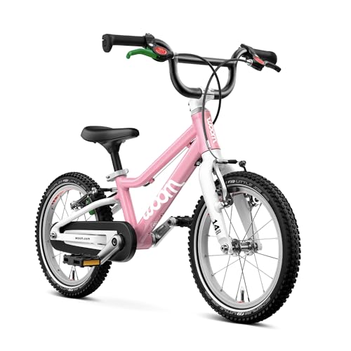 Image of woom GO 2 Bicycle for Children 3 to 4.5 Years Old, 14-Inch Lightweight Bike with Handbrake, Steering Limiter & Chainguard for Boys & Girls