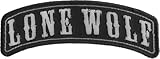 Lone Wolf Patch, Biker Saying Patches
