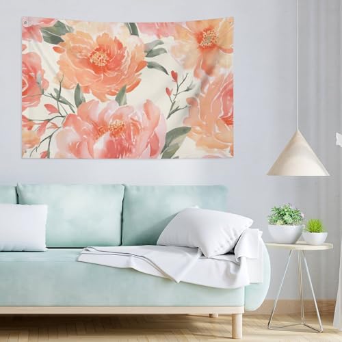 Drapeau de jardin pivoine double face de qualité supérieure pour extérieur
