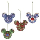 disney princess ornament shoes Gepackt in Markgeschenkkarton Disney Traditions Mickey Mouse Head Hanging Ornament Set