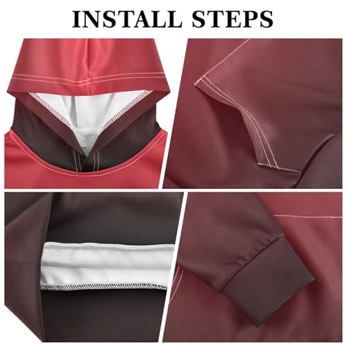 Alizarin Crimson Black Gradient Boys' Fashion Hoodies, Girls' Sweatshirts, Soccer Hoodies for Boys, Size 4T3