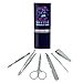 GRAPHICS & MORE Blue Beetle Neon Lights Stainless Steel Manicure Pedicure Grooming Beauty Care Travel Kit